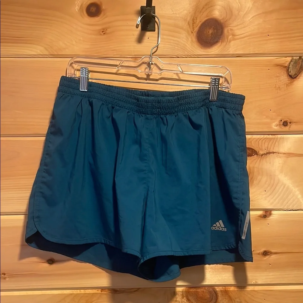 3/$25 Adidas Teal Energy Running Shorts - Picture 1 of 3